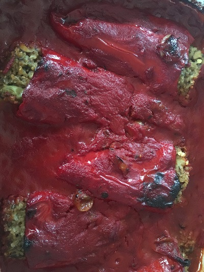 Sült, vegán töltött kápia paprika-Törőcsik Franciska